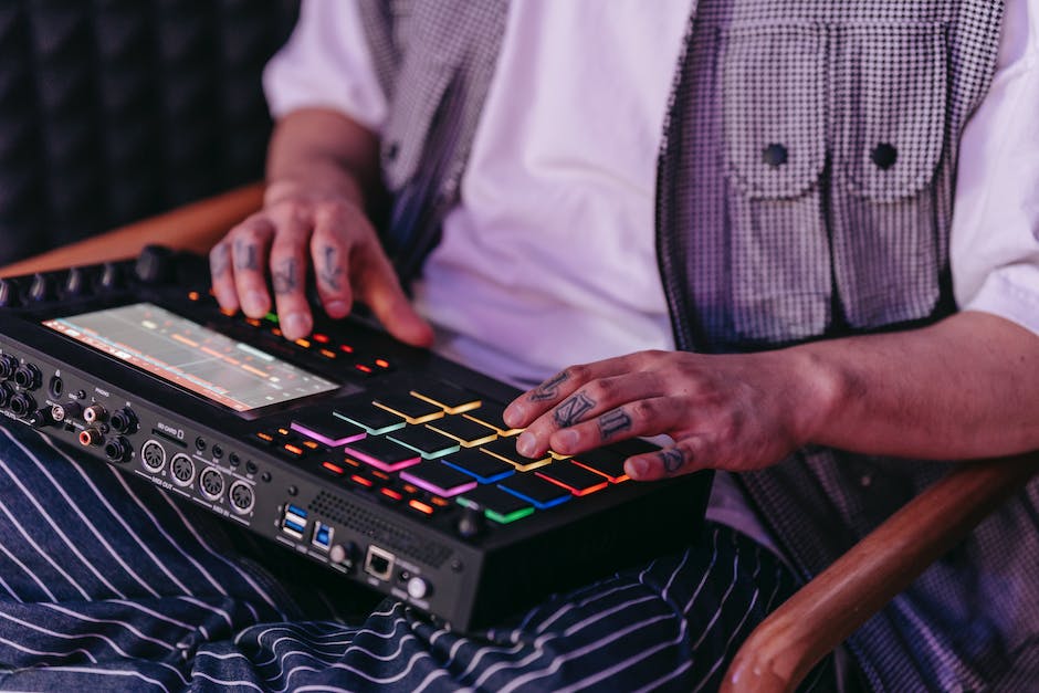 A Person Playing a Synthesizer